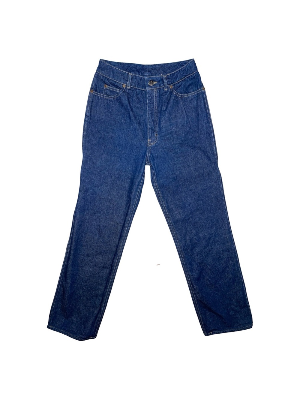 Vintage Calvin Klein Jeans Made USA 70s 80s High Rise Straight Leg Dark Wash 27